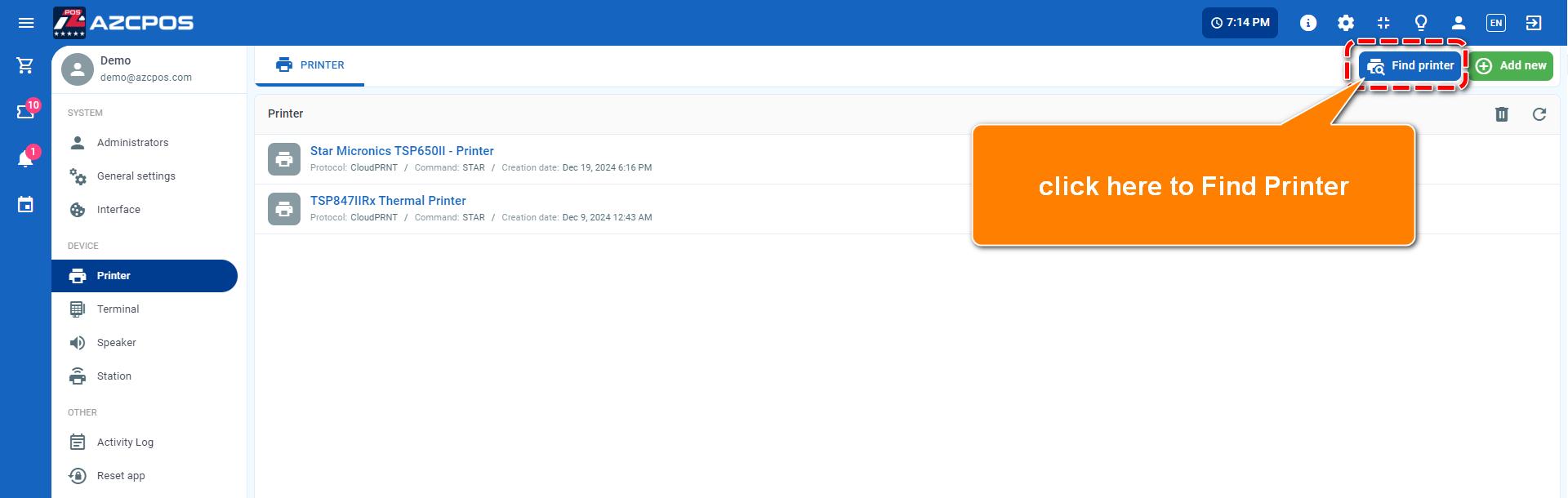 Find Printer-azcpos Find Printer-azcpos